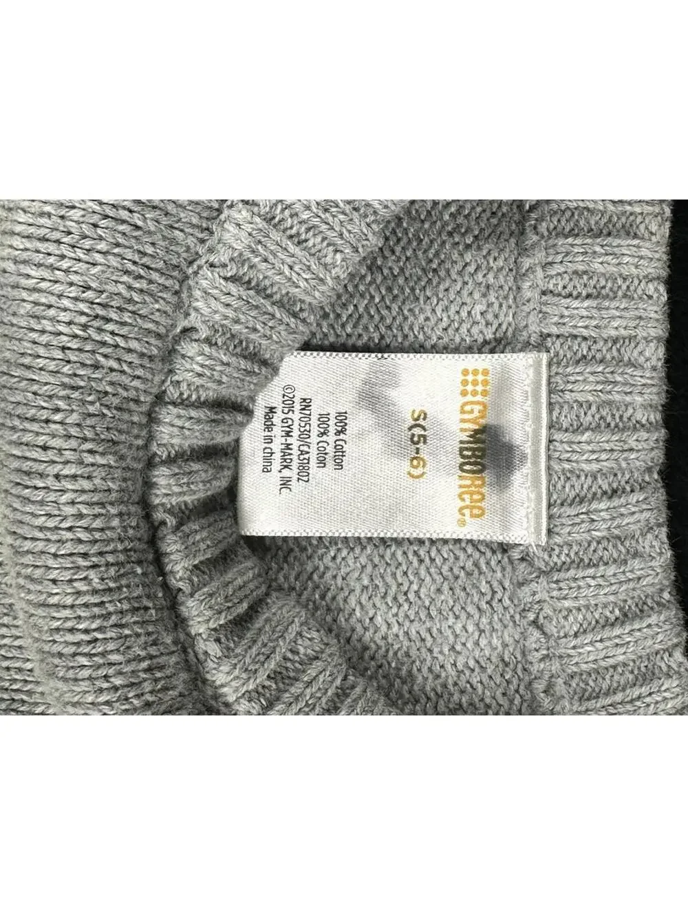 🧵✨ Boys Gray Striped Sweater, Sz Small(5-6), Gymboree, Crew 100% Cotton 🧵✨
